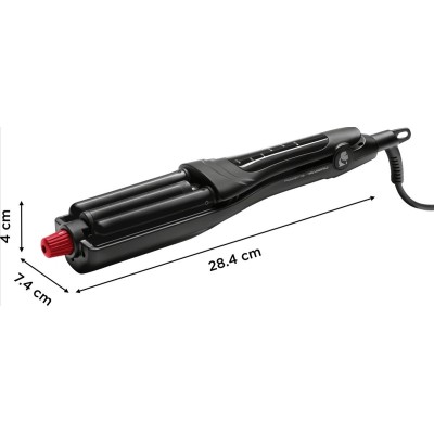Плойка Rowenta Karl Lagerfeld Waves Addict Hair Waver, для волн , >230Вт, темп.режимів-6, 120-210С, обертання, кераміка, чорний Плойка Rowenta Karl Lagerfeld Waves Addict Hair Waver, для волн , >230Вт, темп.режимів-6, 120-210С, обертання, кераміка, чорний