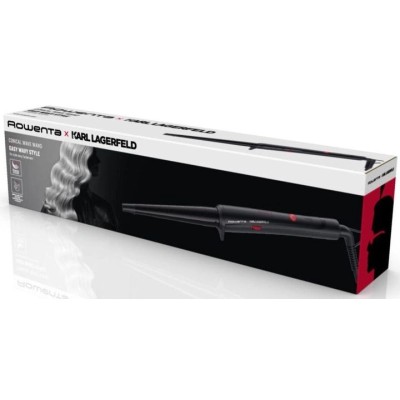 Плойка Rowenta x Karl Lagerfeld Conical Curler, конусна, 40Вт, 120-200С, турмалін, чорний (CF324LF0) Плойка Rowenta x Karl Lagerfeld Conical Curler, конусна, 40Вт, 120-200С, турмалін, чорний (CF324LF0)