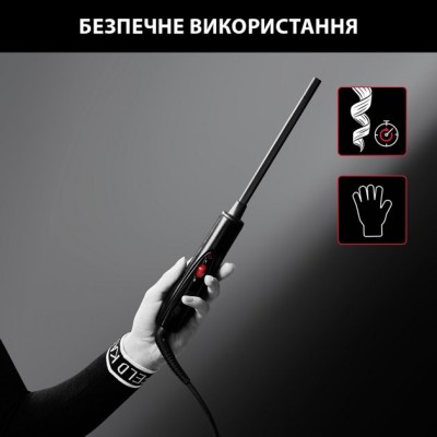 Плойка Rowenta x Karl Lagerfeld Curls Forever, 25Вт, темп.режимів-1, D -10mm, >180С, турмалін, чорний (CF311LF0) Плойка Rowenta x Karl Lagerfeld Curls Forever, 25Вт, темп.режимів-1, D -10mm, >180С, турмалін, чорний (CF311LF0)
