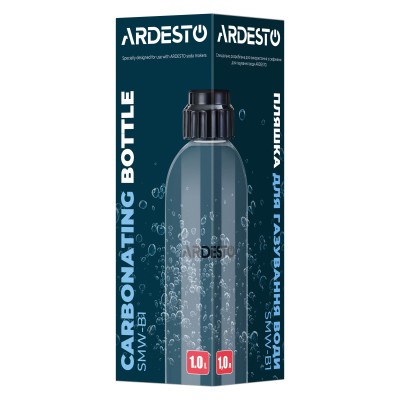 Пляшка для сифону Ardesto 1л, пластик, прозорий Пляшка для сифону Ardesto 1л, пластик, прозорий