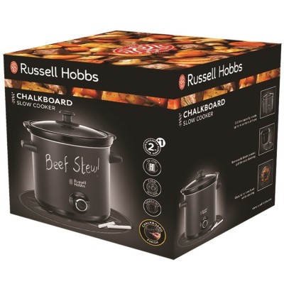 Повільноварка Russell Hobbs ChalkBoard, 200Вт, чаша-3.5л, механічне керув., нерж. сталь, чорний (24180-56) Повільноварка Russell Hobbs ChalkBoard, 200Вт, чаша-3.5л, механічне керув., нерж. сталь, чорний (24180-56)