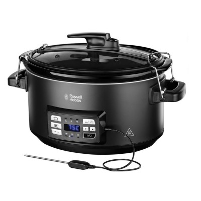 Повільноварка Russell Hobbs SouseVide, 350Вт, чаша-6.5л, електронне керув., 2 щупи, вакууматор, нерж. сталь, чорний (25630-56) Повільноварка Russell Hobbs SouseVide, 350Вт, чаша-6.5л, електронне керув., 2 щупи, вакууматор, нерж. сталь, чорний (25630-56)