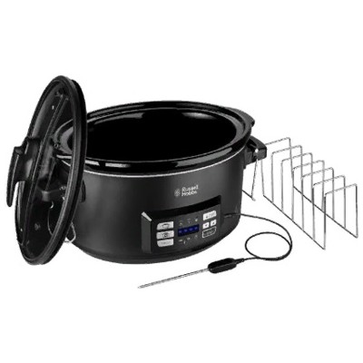 Повільноварка Russell Hobbs SouseVide, 350Вт, чаша-6.5л, електронне керув., 2 щупи, вакууматор, нерж. сталь, чорний (25630-56) Повільноварка Russell Hobbs SouseVide, 350Вт, чаша-6.5л, електронне керув., 2 щупи, вакууматор, нерж. сталь, чорний (25630-56)