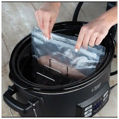 Повільноварка Russell Hobbs SouseVide, 350Вт, чаша-6.5л, електронне керув., 2 щупи, вакууматор, нерж. сталь, чорний (25630-56) Повільноварка Russell Hobbs SouseVide, 350Вт, чаша-6.5л, електронне керув., 2 щупи, вакууматор, нерж. сталь, чорний (25630-56)