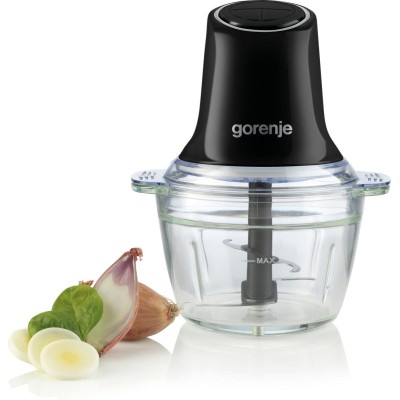 Подрібнювач Gorenje, 500Вт, чаша-1000мл, скло, чорний Подрібнювач Gorenje, 500Вт, чаша-1000мл, скло, чорний