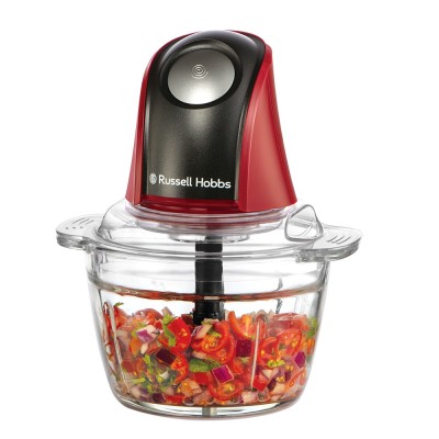 Подрібнювач Russell Hobbs Desire Red, 200Вт, чаша-500мл, скло, корпус-пластик, червоний Подрібнювач Russell Hobbs Desire Red, 200Вт, чаша-500мл, скло, корпус-пластик, червоний