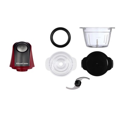 Подрібнювач Russell Hobbs Desire Red, 200Вт, чаша-500мл, скло, корпус-пластик, червоний Подрібнювач Russell Hobbs Desire Red, 200Вт, чаша-500мл, скло, корпус-пластик, червоний