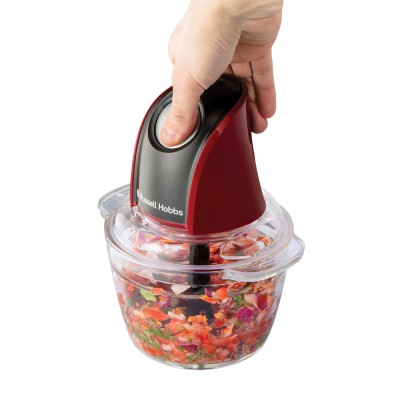 Подрібнювач Russell Hobbs Desire Red, 200Вт, чаша-500мл, скло, корпус-пластик, червоний Подрібнювач Russell Hobbs Desire Red, 200Вт, чаша-500мл, скло, корпус-пластик, червоний