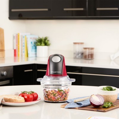 Подрібнювач Russell Hobbs Desire Red, 200Вт, чаша-500мл, скло, корпус-пластик, червоний Подрібнювач Russell Hobbs Desire Red, 200Вт, чаша-500мл, скло, корпус-пластик, червоний