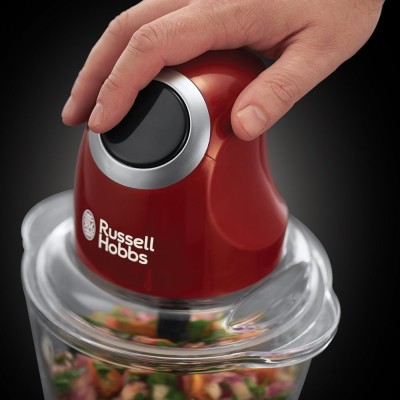 Подрібнювач Russell Hobbs Desire, 200Вт, чаша-1000мл, скло, корпус-пластик, червоний (24660-56)