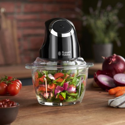 Подрібнювач Russell Hobbs Matte Black, 200Вт, чаша-500мл, скло, корпус-пластик, чорний Подрібнювач Russell Hobbs Matte Black, 200Вт, чаша-500мл, скло, корпус-пластик, чорний