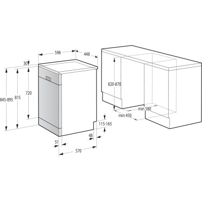 Посудомийна машина Gorenje, 11компл., A+++, 45см, дисплей, 3 кошика, AquaStop, Інвертор, сірий (GS541D10X)