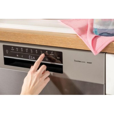 Посудомийна машина Gorenje, 16компл., A+++, 60см, дисплей, 3 кошика, AquaStop, сірий (GS643D90X)