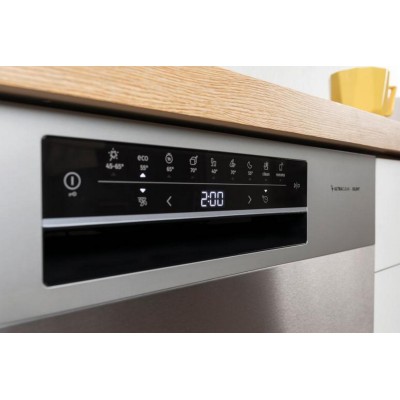 Посудомийна машина Gorenje, 16компл., A+++, 60см, дисплей, 3 кошика, AquaStop, сірий (GS643D90X)