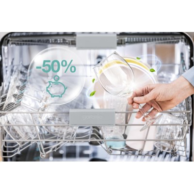 Посудомийна машина Gorenje, 16компл., A+++, 60см, дисплей, 3 кошика, AquaStop, сірий (GS643D90X)