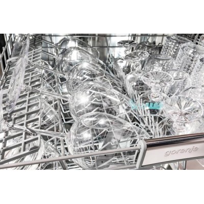 Посудомийна машина Gorenje, 16компл., A+++, 60см, дисплей, 3 кошика, AquaStop, сірий (GS643D90X)