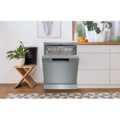 Посудомийна машина Gorenje, 16компл., A+++, 60см, дисплей, 3 кошика, AquaStop, сірий (GS643D90X)