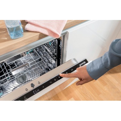 Посудомийна машина Gorenje, 16компл., A+++, 60см, дисплей, 3 кошика, AquaStop, сірий (GS643D90X)