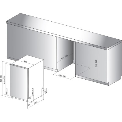 Посудомийна машина Whirlpool вбудована, 10компл., A++, 45см, дисплей, білий (WSIC3M27C) Посудомийна машина Whirlpool вбудована, 10компл., A++, 45см, дисплей, білий (WSIC3M27C)