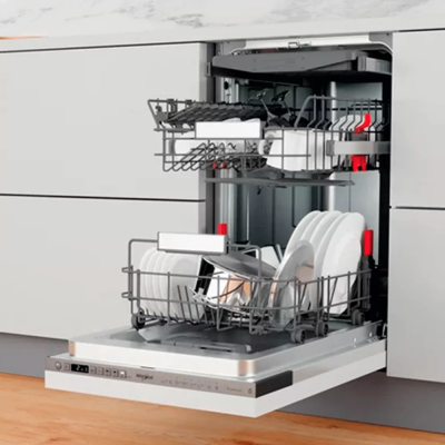 Посудомийна машина Whirlpool вбудована, 10компл., A+++, 45см, дисплей, інвертор, 3й кошик, білий (WSIO3O34PFEX) Посудомийна машина Whirlpool вбудована, 10компл., A+++, 45см, дисплей, інвертор, 3й кошик, білий (WSIO3O34PFEX)