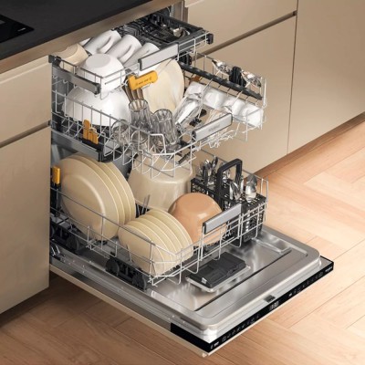 Посудомийна машина Whirlpool вбудована, 14компл., A+++, 60см, дисплей, 3й кошик, білий (W8IHF58TU)