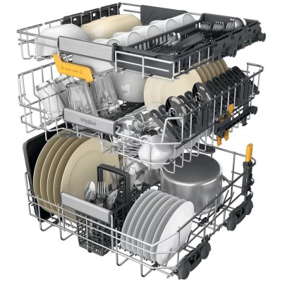 Посудомийна машина Whirlpool вбудована, 14компл., A+++, 60см, дисплей, 3й кошик, білий (W8IHP42L)