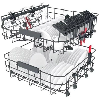 Посудомийна машина Whirlpool вбудована, 14компл., A+++, 60см, дисплей, 3й кошик, білий (WIC3C34PFES)
