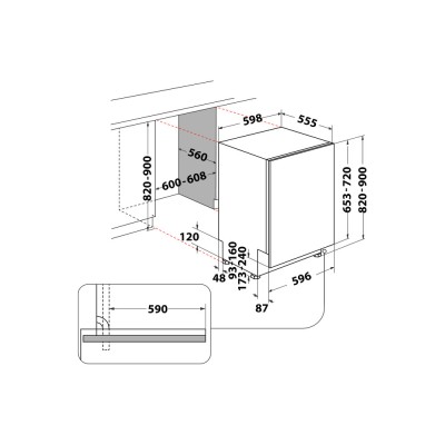 Посудомийна машина Whirlpool вбудована, 14компл., A+++, 60см, дисплей, 3й кошик, білий (WIO3T133PLE) Посудомийна машина Whirlpool вбудована, 14компл., A+++, 60см, дисплей, 3й кошик, білий (WIO3T133PLE)