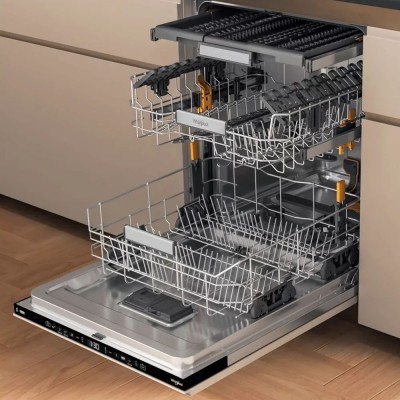 Посудомийна машина Whirlpool вбудована, 15компл., A+++, 60см, дисплей, 3й кошик, білий (W7IHT58T)