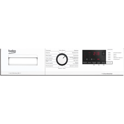 Пральна машина Beko фронтальна, 6кг, 1200, A+++, 45см, дисплей, інвертор, білий (WUE6612IXBW)