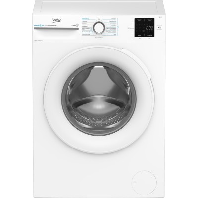 Пральна машина Beko фронтальна, 8кг, 1000, A+++, 55см, дисплей, інвертор, пара, білий (BM1WFSU38033WW) Пральна машина Beko фронтальна, 8кг, 1000, A+++, 55см, дисплей, інвертор, пара, білий (BM1WFSU38033WW)