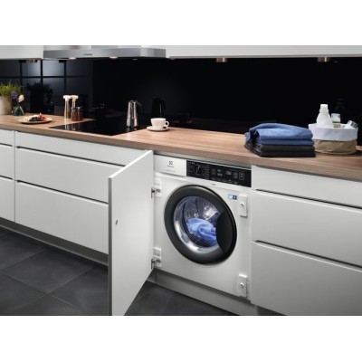Пральна машина Electrolux вбудована фронтальна, 8кг, 1400, A+++, 55см, дисплей, пара, інвертор, білий (EW7N7F348SUI) Пральна машина Electrolux вбудована фронтальна, 8кг, 1400, A+++, 55см, дисплей, пара, інвертор, білий (EW7N7F348SUI)