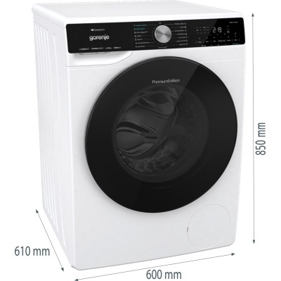 Пральна машина Gorenje фронтальна, 10кг, 1400, A+++, 60см, дисплей, інвертор, пара, Wi-Fi, підсвітка барабану, білий (WNS14A4TWI Пральна машина Gorenje фронтальна, 10кг, 1400, A+++, 60см, дисплей, інвертор, пара, Wi-Fi, підсвітка барабану, білий (WNS14A4TWI