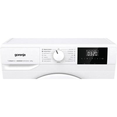 Пральна машина Gorenje фронтальна, 7кг, 1200, A+, 43.5см, дисплей, пар, інвертор, білий (WNGPI72SBS) Пральна машина Gorenje фронтальна, 7кг, 1200, A+, 43.5см, дисплей, пар, інвертор, білий (WNGPI72SBS)
