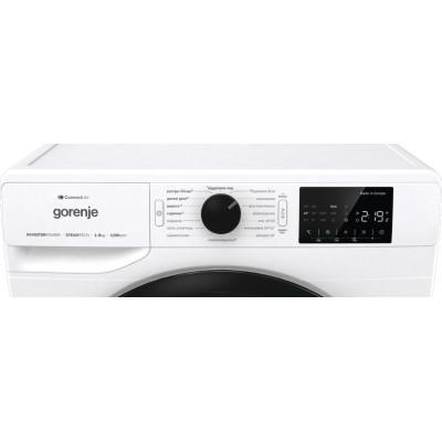 Пральна машина Gorenje фронтальна, 8кг, 1200, A+++, 46,5см, дисплей, інвертор, пара, Wi-Fi, білий (WPNEI82SBSWIFI) Пральна машина Gorenje фронтальна, 8кг, 1200, A+++, 46,5см, дисплей, інвертор, пара, Wi-Fi, білий (WPNEI82SBSWIFI)