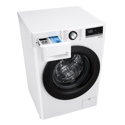 Пральна машина LG фронтальна, 10.5кг, 1400, A+++, 57см, дисплей, пара, інвертор, білий (F4V3RS6WW)