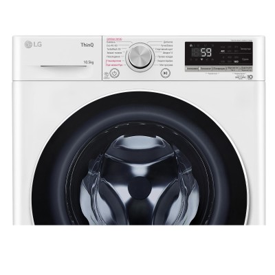 Пральна машина LG фронтальна, 10.5кг, 1400, A+++, 57см, дисплей, пара, інвертор, білий (F4V5RS0WW)