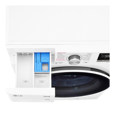 Пральна машина LG фронтальна, 10.5кг, 1400, A+++, 57см, дисплей, пара, інвертор, білий (F4V5RS0WW)
