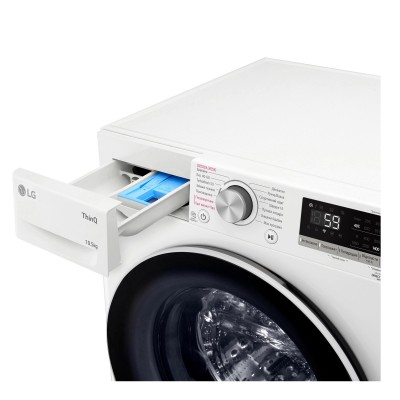 Пральна машина LG фронтальна, 10.5кг, 1400, A+++, 57см, дисплей, пара, інвертор, білий (F4V5RS0WW)