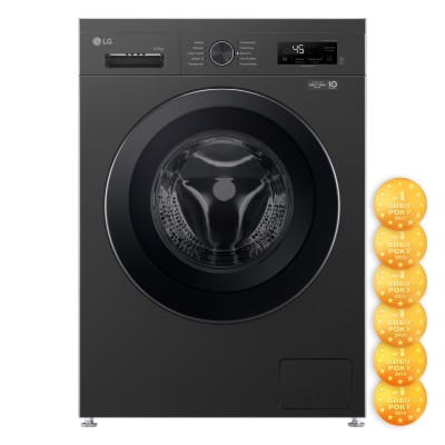 Пральна машина LG фронтальна, 6.5кг, 1200, A+++, 44см, дисплей, пара, інвертор, чорний (F2Y1WS6J) Пральна машина LG фронтальна, 6.5кг, 1200, A+++, 44см, дисплей, пара, інвертор, чорний (F2Y1WS6J)