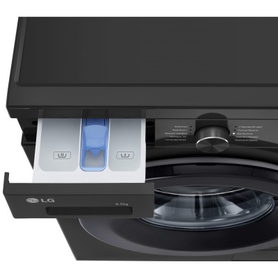 Пральна машина LG фронтальна, 6.5кг, 1200, A+++, 44см, дисплей, пара, інвертор, чорний (F2Y1WS6J) Пральна машина LG фронтальна, 6.5кг, 1200, A+++, 44см, дисплей, пара, інвертор, чорний (F2Y1WS6J)