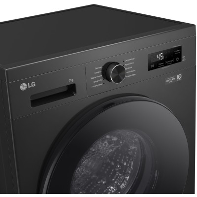 Пральна машина LG фронтальна, 7кг, 1200, A+++, 44см, дисплей, пара, інвертор, чорний (F2Y1HS5J) Пральна машина LG фронтальна, 7кг, 1200, A+++, 44см, дисплей, пара, інвертор, чорний (F2Y1HS5J)
