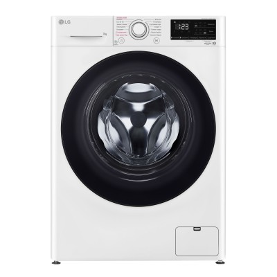 Пральна машина LG фронтальна, 7кг, 1200, A+++, 48см, дисплей, пара, інвертор, білий (F2V3HS7WW)