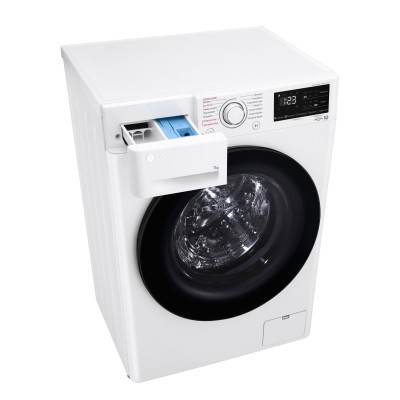 Пральна машина LG фронтальна, 7кг, 1200, A+++, 48см, дисплей, пара, інвертор, білий (F2V3HS7WW)
