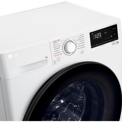 Пральна машина LG фронтальна, 7кг, 1200, A+++, 48см, дисплей, пара, інвертор, білий (F2V3HS7WW)
