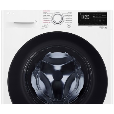 Пральна машина LG фронтальна, 7кг, 1200, A+++, 48см, дисплей, пара, інвертор, білий (F2V3HS7WW)