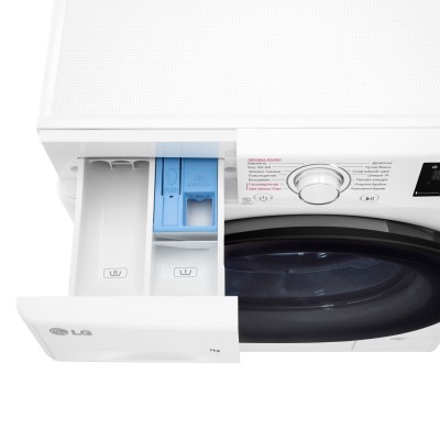 Пральна машина LG фронтальна, 7кг, 1200, A+++, 48см, дисплей, пара, інвертор, білий (F2V3HS7WW)