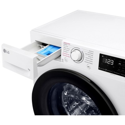 Пральна машина LG фронтальна, 7кг, 1200, A+++, 48см, дисплей, пара, інвертор, білий (F2V3HS7WW)