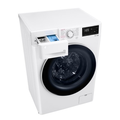 Пральна машина LG фронтальна, 8.5кг, 1200, A+++, 48см, дисплей, пара, інвертор, білий (F2V3GS0WW)