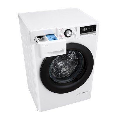 Пральна машина LG фронтальна, 8.5кг, 1200, A+++, 48см, дисплей, пара, інвертор, білий (F2V3GS6WW)